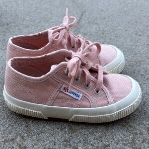 Superga Kids Light Pink Canvas Sneakers